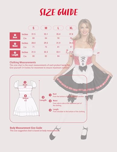 Disfraz Oktoberfest Mujer Vestido Dirndl Alemán miniatura 5