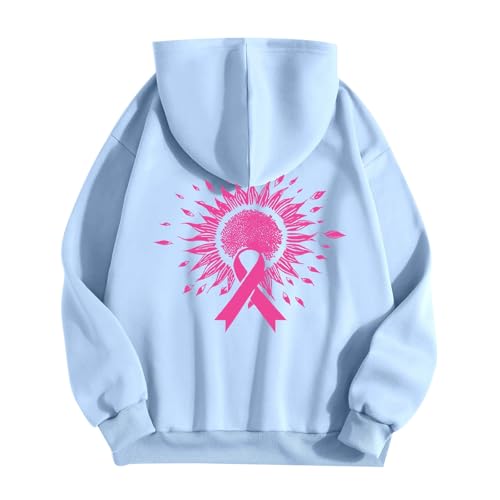 Sweat à capuche Octobre Rose imprimé pour la sensibilisation - 4