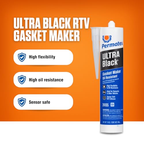 image for Permatex 24105 Ultra Black Maximum Oil Resistance RTV Silicone Gasket 