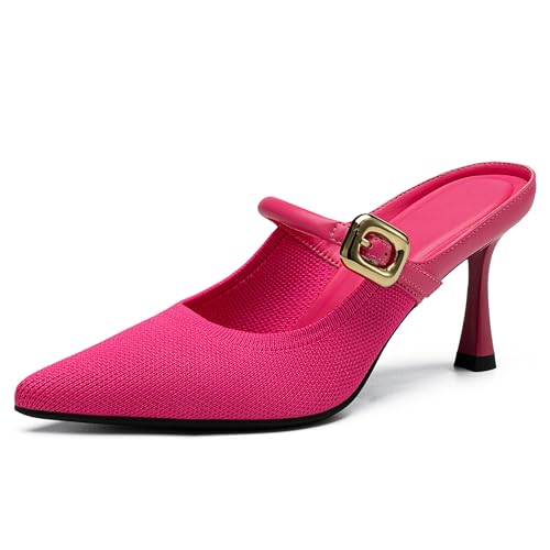 Image of NEWBELLA Women's Pointed Toe Heeled Mules