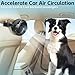 Dealswin Rechargeable Car Fan for Backseat Kids, USB and Battery Powered Portable Fan Headrest 3 Speeds 360° Rotatable Cooling Car Seat Fans for Pets for Vehicle SUV RV Sedan Truck