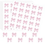 Whaline 500Pcs Pink Bow Sticker Watercolor Bow Tie Seal Sticker Cute Coquette Bowknot Paper Decal Self-Adhesive Label Sticker for Card Envelope Gift Wrapping