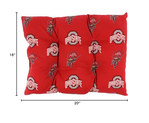 Image of College Covers Everything Comfy Ohio State Buckeyes Rocker Pad - Chair Cushion