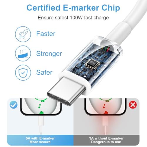 Image of USB to USB C Cable for iPhone 17 16 15 Type C Carplay 10FT USBC Cable White | Fast Charging Carplay Cable, USB C Carplay Cord Compatible with iPhone 17 16 15