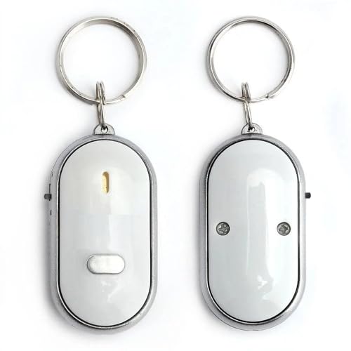KeyFinder Keychain Locator - Whistle Activation, LED & Alarm