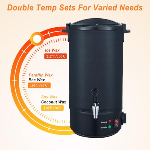 Fondoir à cire électrique 8L avec contrôle de la température de 30 à 110 ℃
