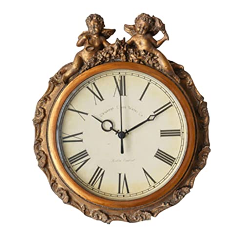 Horloge murale romaine vintage et silencieuse pour bureau et chambre