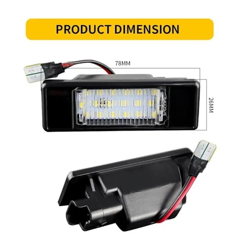 Luz de matrícula LED para Infiniti Q50 y Nissan Juke pack de 2 lámparas traseras 2