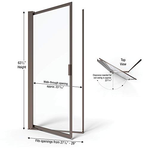 Basco Sopora 27.25- 29 In. Width, Pivot Shower Door, Clear Glass, Oil Rubbed Bronze Finish #TOP1