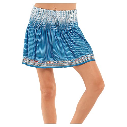 Lucky In Love Long Dreamin Smocked Aegean Blue 14In Womens Tennis Skirt Aegean Blue 471 M #TOP3
