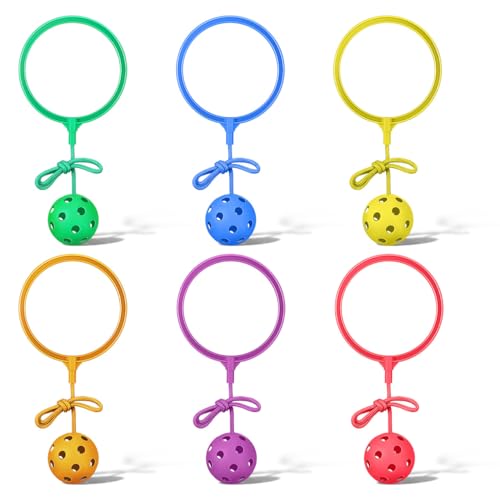 Juego de saltar a la comba infantil SEWACC con 6 pelotas de tobillo para exterior