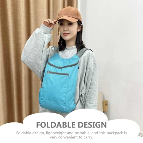 Mochila impermeable plegable para senderismo ligera Sky-blue miniatura 6