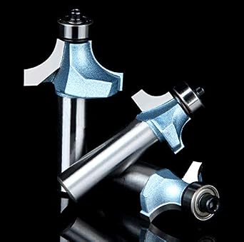TIDEWAY 1/4 Shank Carbide Roundover Router Bit with Bearing, 1/2 Cutting Diameter for Woodworking( 1/4x1)