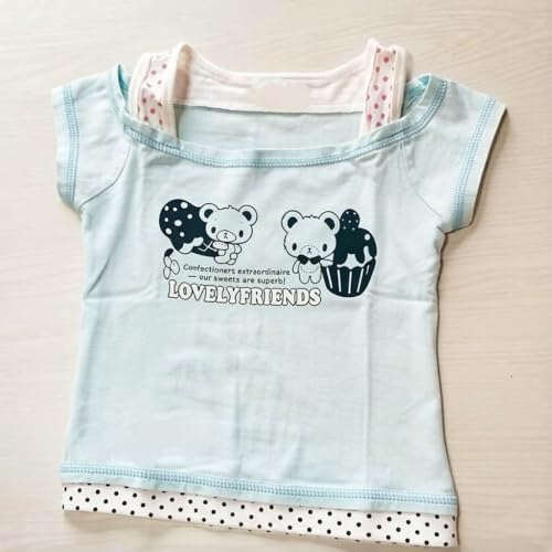 Image of Kawaii Cutecore Harajuku Y2k 2000s Tops Summer Preppy Aesthetic Alt Goth Emo Short Sleeve Graphic Tees