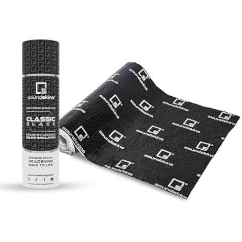 SoundSkins SSK-CLASSICBLACK 79mil/2mm Double Layer Sound Deadening Mat - 38.75 sqft. Thermal and Acoustic Insulation Cover