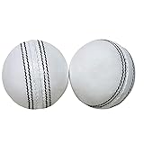AnNafi® Weißer Cricketball, weiße Gummi-Cricketbälle zum Üben der Klasse A, handgenäht, Senioren, offizielles Hard & Seasoned, kein Stempel für Indoor- und Outdoor-Übung und Training, Cricketball (2)