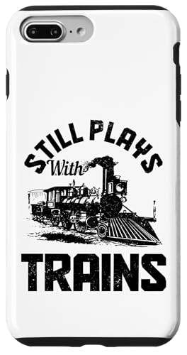 Still Plays With Train ��������@�֎Ԗ͌^�S�� �X�}�z�P�[�X iPhone 7 Plus/8 Plus �p