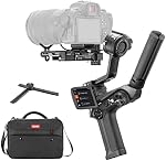 ZHIYUN Weebill 2 Combo, 3-Axis Stabilisateur Gimbal portatif pour DSLR Appareils photo sans miroir pour Sony Nikon Canon Panasonic Lumix BMPPC 6K, pliable 2.88” écran tactile couleur complète, PD Charge rapide