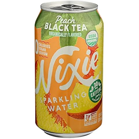 Nixie Sparkling Water Organic Peach Black Tea Sparkling Water Single, 12 FZ Cover