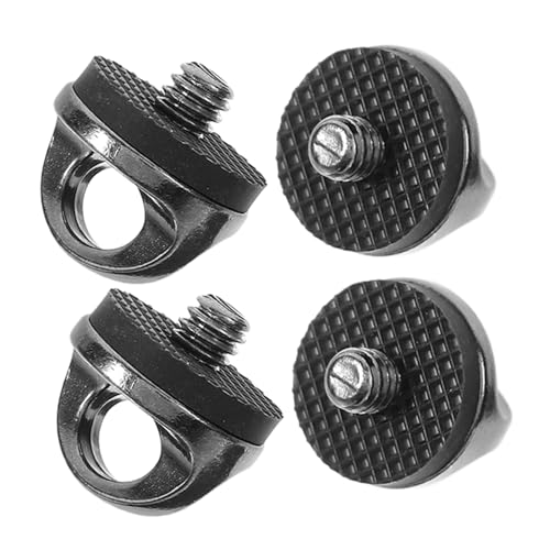 LOORGVEL 4pezzi Viti Di Fissaggio Per Treppiede Fotocamera Vite Montaggio Antiscivolo Con Anello Portatile Accessori Fotografia in Inossidabile Facile Da Installare e Trasportare