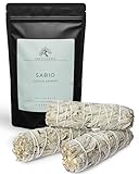 Incensera Ahumador de salvia blanca, 3 unidades de paquetes de incienso, salvia blanca, salvia blanca, salvia seca, salvia blanca para ahumar