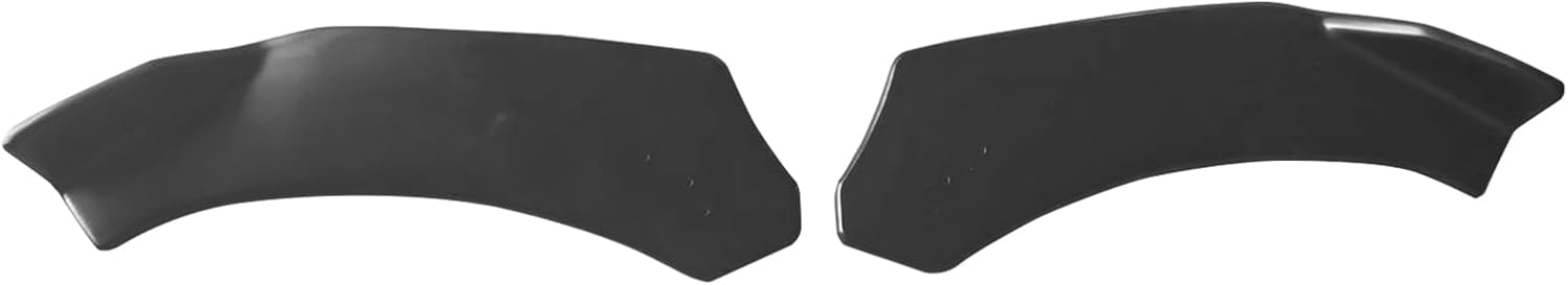 IKON MOTORSPORTS Front Bumper Lip, Universal Fit V3 Style Unpainted Black PU Polyurethane Air Dam Chin Spoiler Protector Splitter, for Most Cars Sedan Coupe Hatchback Wagon 2PCS