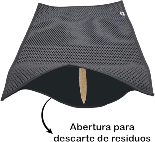 Tapete Higiênico Sanitário Coletor Para Caixa De Areia Dos Gatos Pets Limpa Pata Com Dupla Camada An