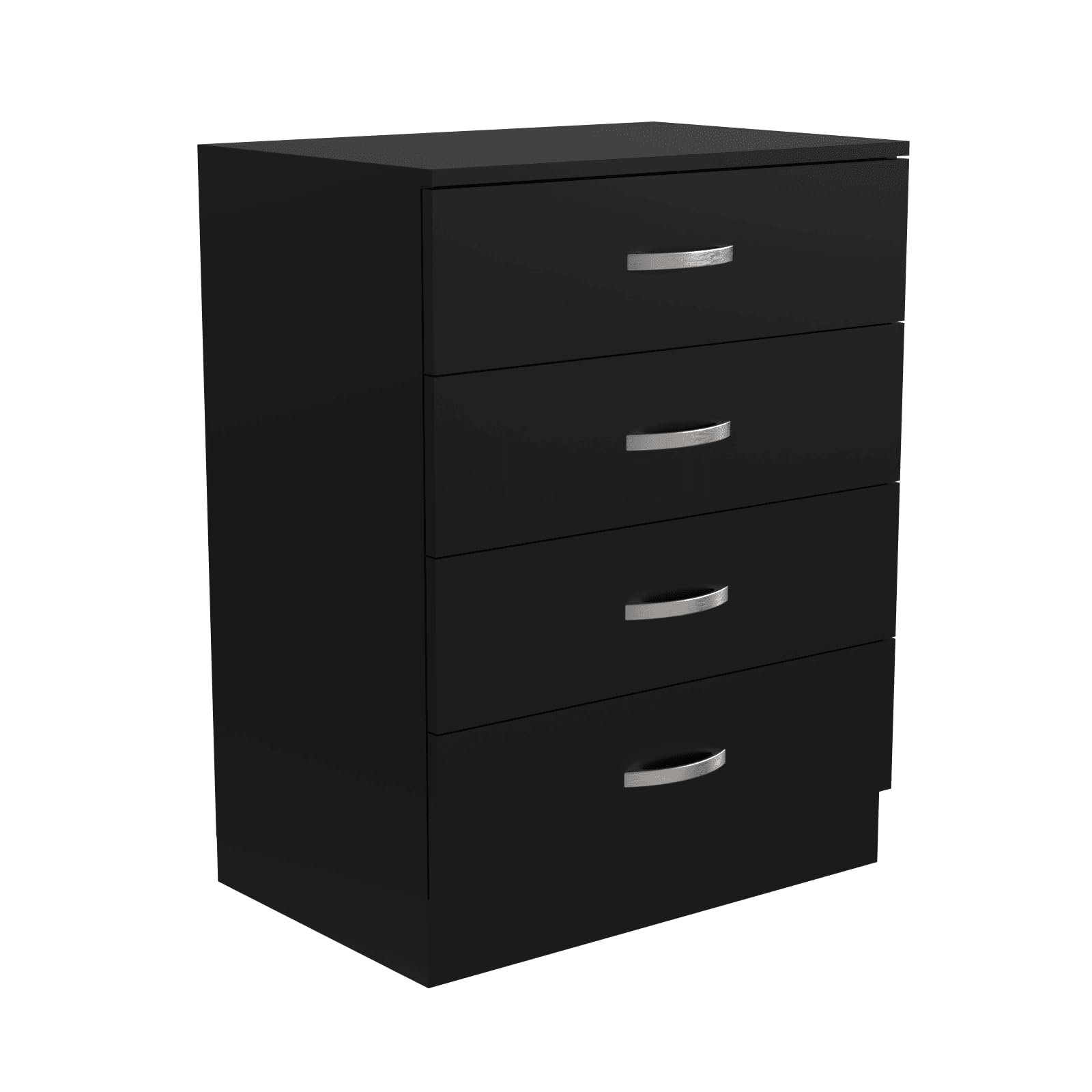 Nera 4 Drawer Chest of Drawers 60cm Width, Dresser Drawers for Bedroom Storage Unit (Matt Black)