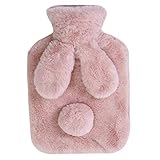 Infrarot Heizstrahler Obi -Kaninchen-Gummi-Wärmflasche 1 Liter Wärmbeutel zum Warmhalten von langlebiger Wärmflasche Heizpilz Kommt Kein Gas (A, B)