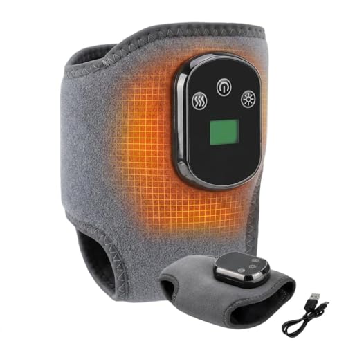 emsinde Wiederaufladbares elektrisches Fuß- und Fußmassagegerät mit 5 Wärmestufen 3 Vibrationsmodi Knöchelentlastung & Gelenkunterstützung