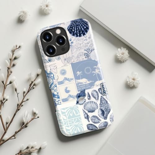 DEENAKIN for iPhone 16 Pro Max Case Cute,Aesthetic Vintage Beachy Summer Coquette Costal Collage Sea Shell,Compatible with Magsafe,Trendy Unique Protective Slim Silicone Phone Cover for Women Girls by DEENAKIN - Image 4