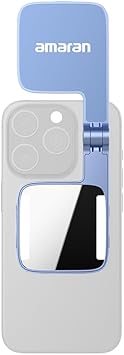 Amaran Go Magnetic Selfie Phone Light, Compatible with MagSafe & Qi2 Magnets, Dual LED Light Source with Adjustable Mirror Light & CCT 2700K-6500K, for Selfies, Makeup, Content Creation Blue