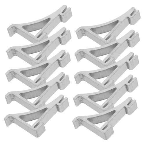 LIFKOME 10 piezas Clips para Estantes de Congelador de Aluminio de Soporte Resistente para Refrigeradores y Gabinetes de Bebidas Instalación sin Herramientas Multiusos para Frigoríficos y