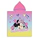Various Poncho - Toalla Infantil con Capucha de niño y niña Licencia Oficial Disney (Minnie Mouse a)