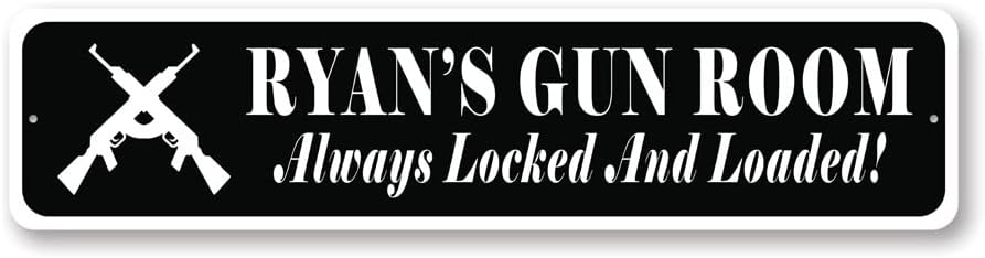 Custom Gun Room Owner Sign - 9 x 36