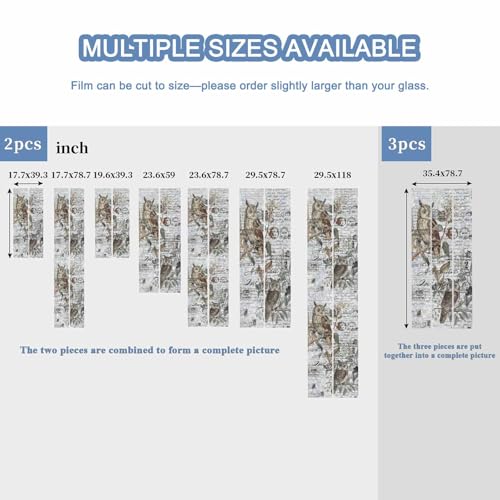 Película para ventana con diseño búho 3D 18x79 in miniatura 6