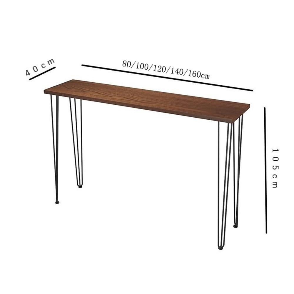 Table de Bar Table de Bar Haute Commerciale Longue et étroite for Balcon, Table pub for Mur(80 * 40 * 105cm)