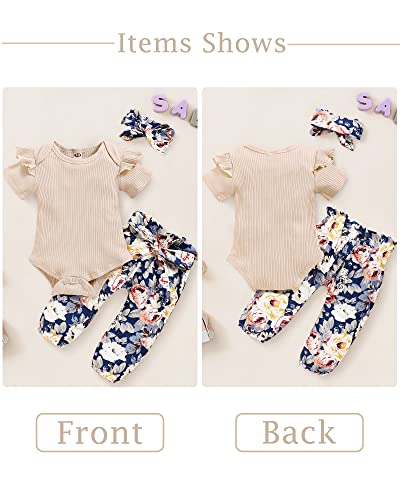 Infant Baby Girl Clothes Newborn Girl Outfit Long Sleeve Romper Pants Set Cute Baby Clothes for Girls Fall/Winter3