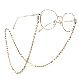 Much Hotter Women Girl Rhinestone Diamond Eyeglass Chain Non-slip Sunglasses Chain Glasses Chain Golden (1)