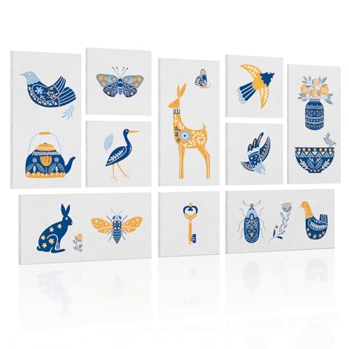 UMIACOUSTICS 10 Pcs 0.7Inch Thick Art Acoustic Panels, Decorative Acoustical Wall Panels, Sound Absorbing Art Panels for Home, Office, Hotel, Joyville-Manor
