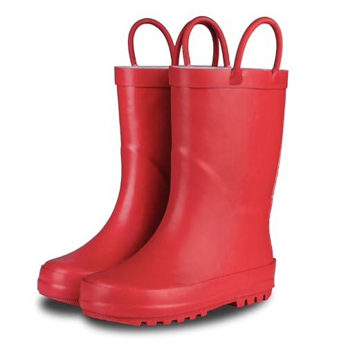 LONECONE Premium Natural Rubber Rain Boots for Toddlers & Kids