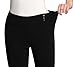 Women's Dress Pant w/ Buttons | Straight & Slim Trousers for Work & Casual Wear | Black