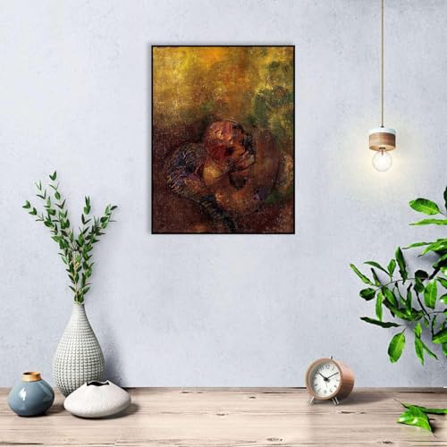 Tableau Odilon Redon Crisalide 50x40cm - Toile Cadre Noir