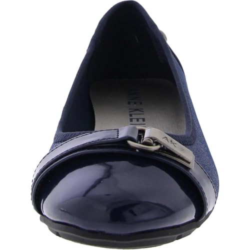 Anne Klein Women’s Able Comfortable Ballet Flat, Navy, 7 M US