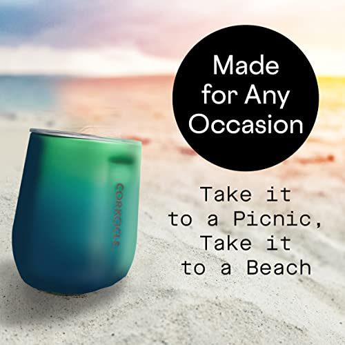 Corkcicle Stemless Wine Glass Tumbler With Lid, Insulated Travel Cup, Chameleon, 12 Oz #TOP5