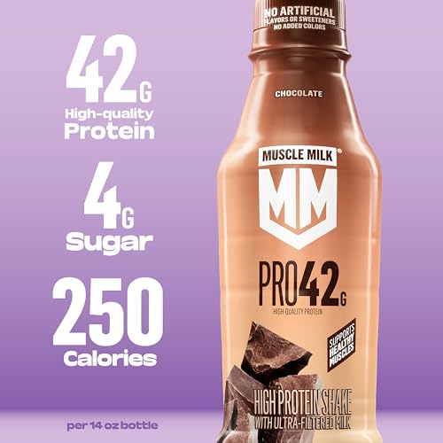 Muscle Milk Pro High Protein Shake, Chocolate, 14 fl oz Bottles, (12 Pack) - image 3