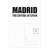 Tamaño: 14,6 x 9,8 cm DIYthinker Madrid, la capital de España Tarjeta Postal Gracias Conjunto de cumpleaños de correo lateral 20Pcs 5,7 pulgadas x 3,8 pulgadas Multicolor