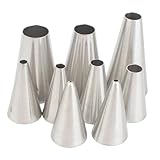 絞り口金8個セット 丸口金 ケーキデコレーション 18-8ステンレス製 シュークリームv/クッキー 製菓道具 無接合溶接 Yiont