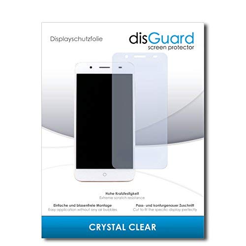 disGuard® Protector de Pantalla [Crystal Clear] compatibile con ZTE Blade A610 Plus [2 Piezas] Cristal, Transparente, Invisible, Anti-Arañazos, Anti-Huella Dactilar - Película Protectora