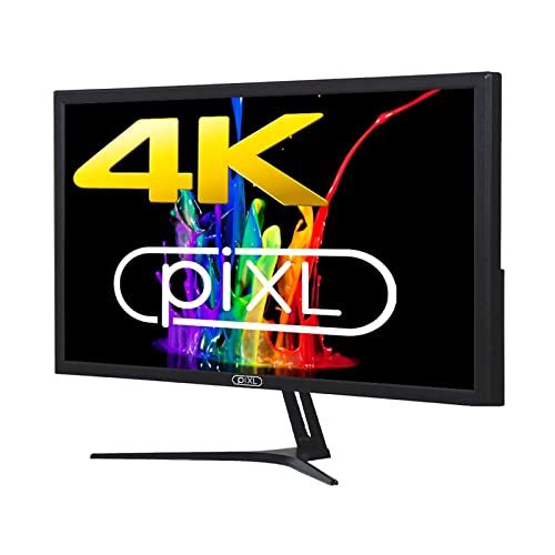 piXL CM28GU1 Moniteur UHD de 28 pouces, 4K, écran large LED, 2160p, temps de réponse de 5 ms, rafraîchissement 60 Hz, port HDMI/Display, support 16,7 millions de couleurs, support VESA, finition noire